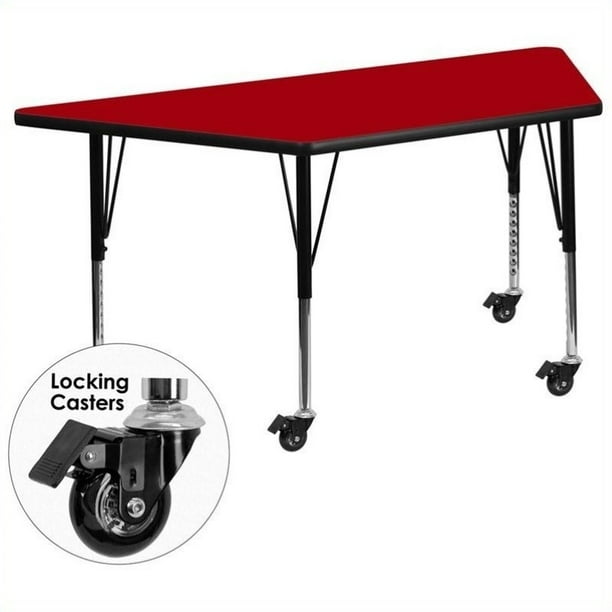 Bowery Hill 26 Rectangular Mobile Activity Table in Red